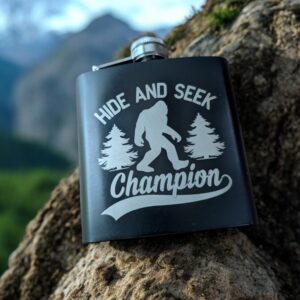 Bigfoot Engraved Hip Flask | Stainless Steel Flask for Outdoor Adventures