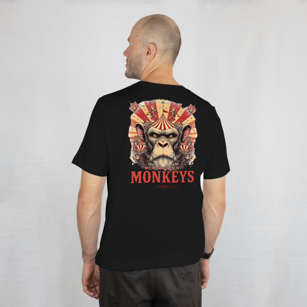 Custom Gen X T-Shirt – “Not My Circus, Not My Monkeys” Retro Graphic Tee | Personalized Year Defiant X Shirt